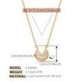 18K gold-plated copper choker with semi-circle zircon pendant and delicate gold chain - Semicircle Ring Zircon Pendant (KN0660)