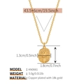 18k gold plated copper necklace featuring a 3D tulip pendant with matte finish - Matte Tulip Relief Pendant (KN0661)