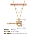 18K gold plated copper heart necklace featuring a dancing zircon stone pendant - Full Diamond Dancing Heart Pendant (KN0662)