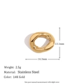 Irregular round pendant in 14K gold plated stainless steel weighing 2.5g and 16.3mm wide - Irregular Metal Ring Charm - Gold