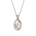 Silver Sagittarius constellation necklace with archer pendant and delicate chain - Zircon Shell Zodiac Necklace-Steel-Sagittarius