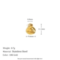 Pendentif en forme de coquillage en acier inoxydable doré 18 carats pour bijoux - Petit Pendentif Coquillage - Or