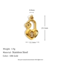 Pendentif cadenas cœur en acier inoxydable plaqué or 18K pour bijoux DIY - Pendentif Trou de Serrure Coeur - Or