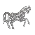 Elegant silver horse brooch with hollow woven design for suits and coats - Hollow Horse Brooch Silver