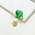 Squisita spilla a farfalla dorata con ali di opale verde a cuore e cristalli lucidi - Design a Farfalla (Nuova Spilla a Farfalla)