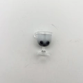 Miniature transparent milk tea cup model with white cream and black pearls detail - Gray