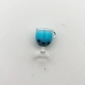 Miniature blue gradient cocktail glass resin model for dollhouse micro landscapes - Blue