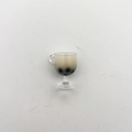 Miniature 3D milk tea cup model with black pearls for DIY crafts and micro landscapes - Tan