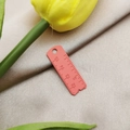 Orange-red alloy ruler charm with precise scale for DIY jewelry and keychains - Orange Red