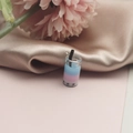 Miniature blue and pink gradient boba tea charm for DIY jewelry making accessories - Style 8 (8)