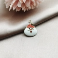 Colgante de Papá Noel en esmalte y aleación para creación de joyas DIY navideñas - Papá Noel con Cara Gordinflona