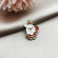 Colgante de Papá Noel de esmalte y aleación para creación de joyas navideñas DIY - Papá Noel Mochila
