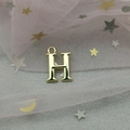 Pendentif lettre H doré pour la fabrication de colliers et boucles d'oreilles - Lettre H