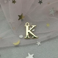 Pendentif lettre K doré en alliage pour colliers DIY et création de bijoux personnalisés - Lettre K