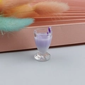 Macro shot of miniature purple milkshake charm with striped straw for DIY crafts - Light Purple Style (4)