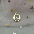 Pendentif lettre O doré avec finition métallique polie pour la création de bijoux DIY - Lettre O