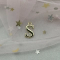 Pendentif lettre S en alliage doré poli pour bijoux DIY et colliers artisanaux - S