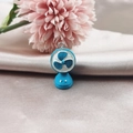 Pendentif mini ventilateur rétro bleu ciel pour porte-clés et bijoux DIY - Éventail