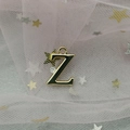 Pendentif lettre Z en alliage doré avec cristal pour la création de bijoux DIY - Lettre Z