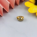 Golden ingot charm DIY jewelry accessory for necklaces and earrings in traditional Chinese style - Matte Gold Yuanbao