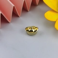 Golden Chinese sycee pendant charm with glossy finish for DIY jewelry and crafts - K Gold Yuanbao