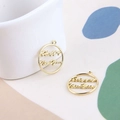 Gouden legering hanger met Happy New Year tekst voor DIY sieraden maken accessoires - Goud Happy New Year
