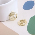 Pendentif de Noël bonhomme de neige doré pour création de bijoux DIY avec fini mat - Père Noël d'Or