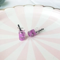 DIY purple strawberry drink bottle charms for earrings and mobile phone case decoration - Grapes