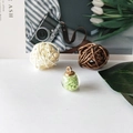 Light green crystal ball pendant with gold loop for DIY jewelry making and crafts - Light Green (1)