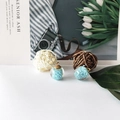 DIY blue sequin filled glass ball charms with gold metal loops for jewelry making - Light Blue (4)