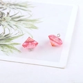 Roze hars diamantvormige bedeltjes met zilveren ringen voor DIY sieraden en handwerk - Roze Diamant Stijl (1)