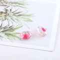 DIY-sieraden hanger van gefacetteerd hars met roze kern en zilveren ophangoog - Perzikroze Kern Stijl (6)