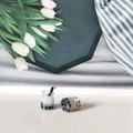 Miniature resin pearl milk tea charms for DIY phone cases and jewelry accessories - Gray