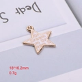 Sternanhänger aus Legierung mit weißer Emaille und Dream-Schriftzug für DIY-Schmuck - Weißer DREAM Stern (16)