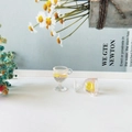 Mini pendentif tasse de thé aux fruits avec tranches de citron pour bijoux DIY - Citron Rose Clair (6)