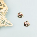 Detail of cute calico cat in teacup alloy pendants for DIY jewelry making - Dark Brown Cup with Calico Cat (2)