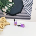 Mini pendentifs cocktail violets en résine avec tranche de citron pour bijoux créatifs - Bouteille de Boisson Violette (3)