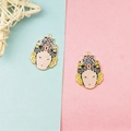 Detailed close-up of colorful Peking Opera enamel charms for DIY earring making - Peking Opera Mask Design 2 (2)