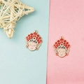 Close-up of enamel Beijing Opera facial masks pendants for DIY jewelry crafting - Peking Opera Mask Design 4 (4)