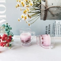 Miniature resin beer cups with pink and brown gradient for DIY earring pendants - Red Bean Pink