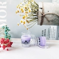 Miniature resin bubble tea pendants in lavender purple with small handles for DIY jewelry - Light Purple Black Bean