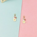 DIY baby bottle charms made of enamel alloy with gold edges for jewelry making - Milk Bottle 1