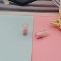Pendentif mini bouteille de sable rose et coquillage pour boucles d'oreilles DIY - Rose