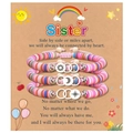 Vue détaillée de trois bracelets tissés réglables avec charmes soleil lune étoile en acier - Sœur Multicolore Rond