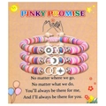 Lot de 3 bracelets d'amitié soleil lune étoile avec perles heishi colorées - Couple Multicolore Rond