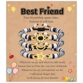 Three-piece sun moon star woven bracelets set with black white heishi beads - Best Friend Black White Gold Style Set (B00751)
