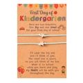Details von Sternarmbändern auf Kindergarten-Karte mit niedlichen Illustrationen - Kindergarten Blau Stil