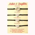 Set mit 4 Edelstahl-Herzarmbändern für Mutter und Töchter mit geflochtenem Seil - Hohles Doppelherz und Mehrere Massive Herzen Stil (B00554 4-teiliges Set)