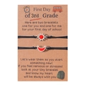 3rd grade back to school bracelets with sun and moon charms on a kraft card - Alloy Enameled Sun Moon Style