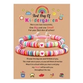 Bracelets heishi arc-en-ciel pour prof et élève avec cœur sur carte école - Multicolore (Thème Maternelle)